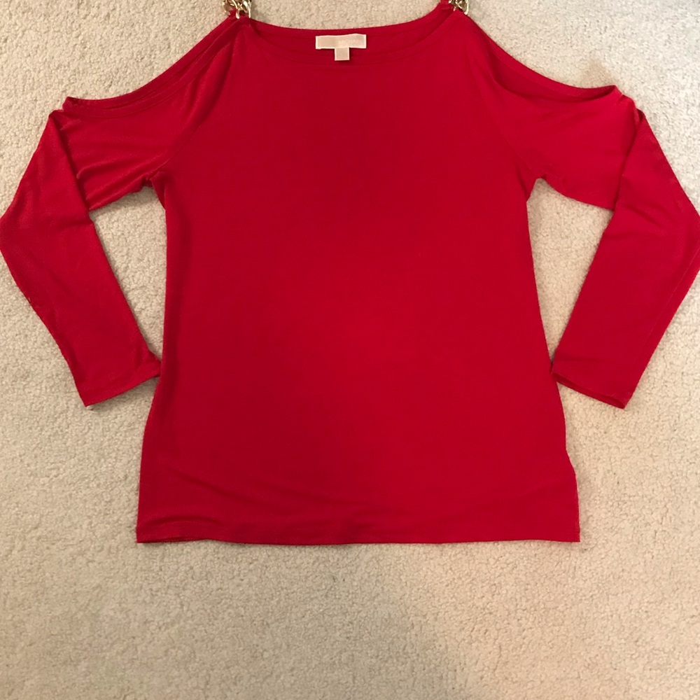 Michael Kors long cut-out sleeve top